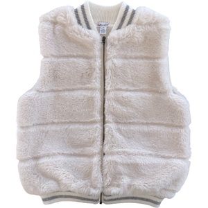 Splendid Girls White Faux Fur Vest. White. 10
